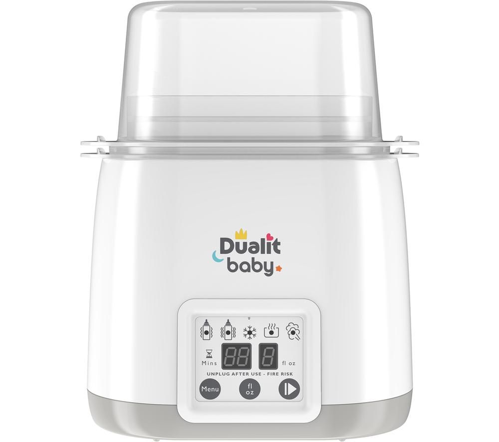 Baby Double Bottle Warmer & Steriliser - White