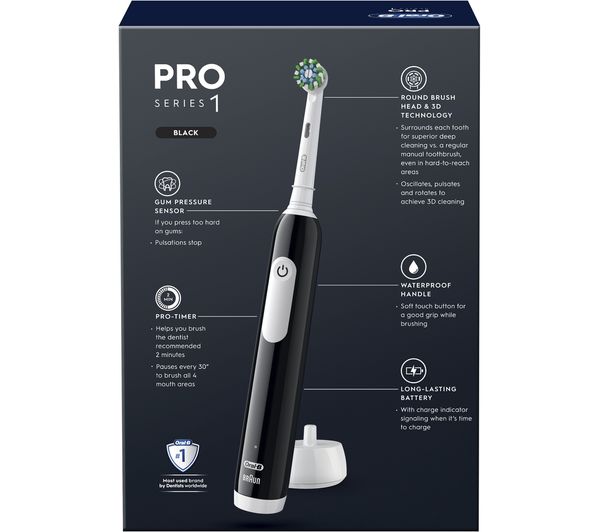 ORAPRO1CABKTC ORAL B Pro 1 Cross Action Electric Toothbrush Currys