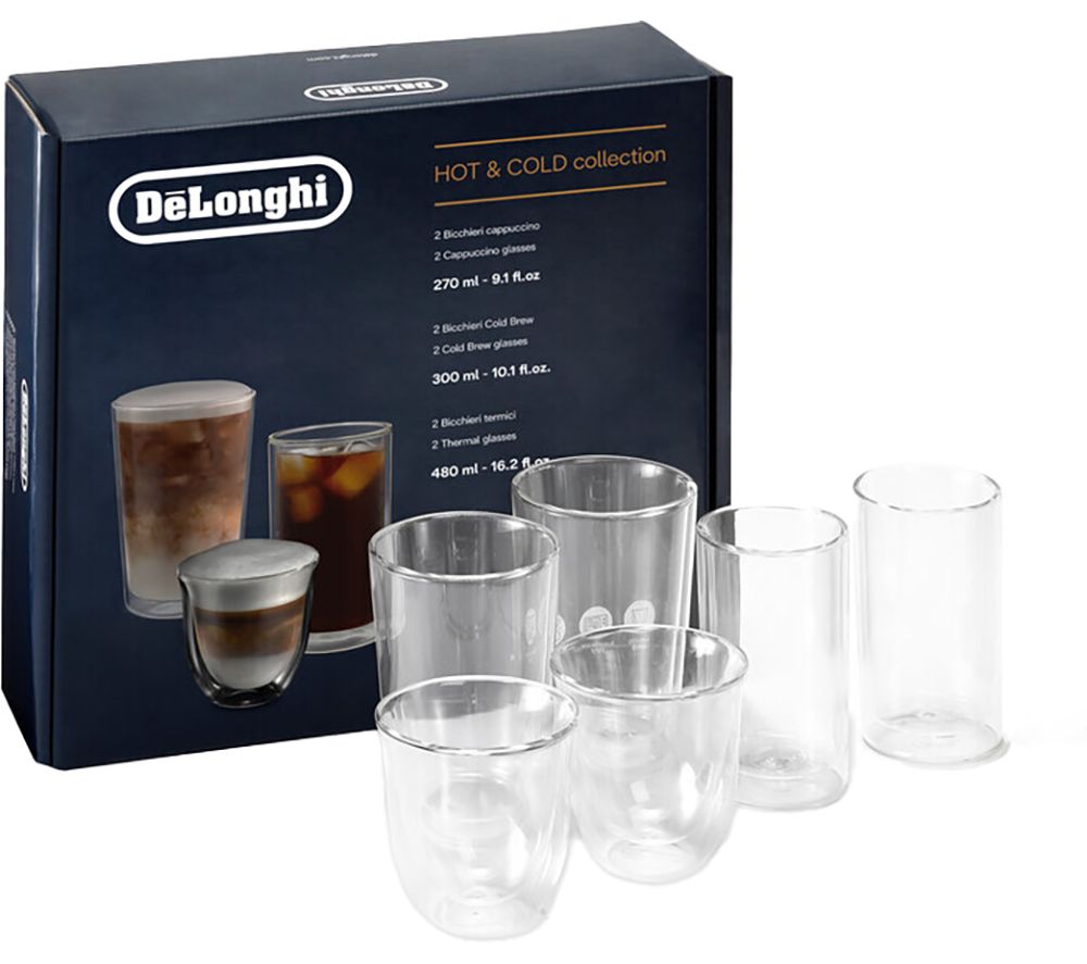 DLSC326 Double Wall Hot & Cold Collection Coffee Glasses - Pack of 6
