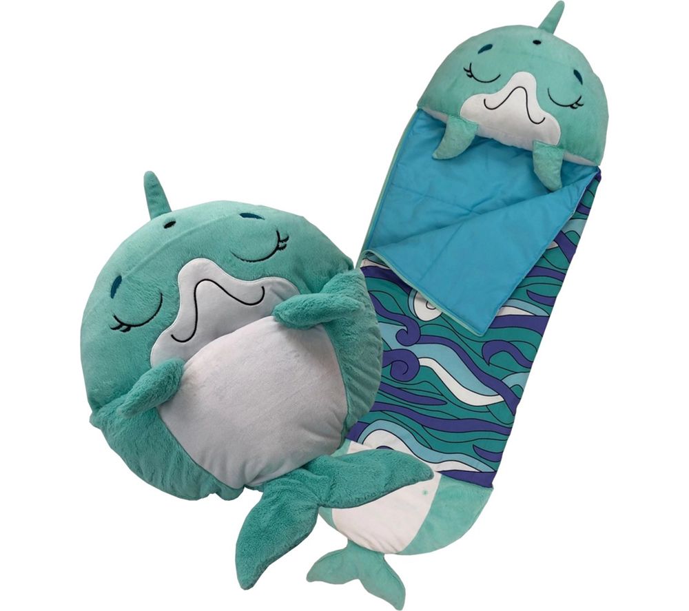 Disco Dolphin 2-in-1 Plush Toy & Sleeping Bag – Medium