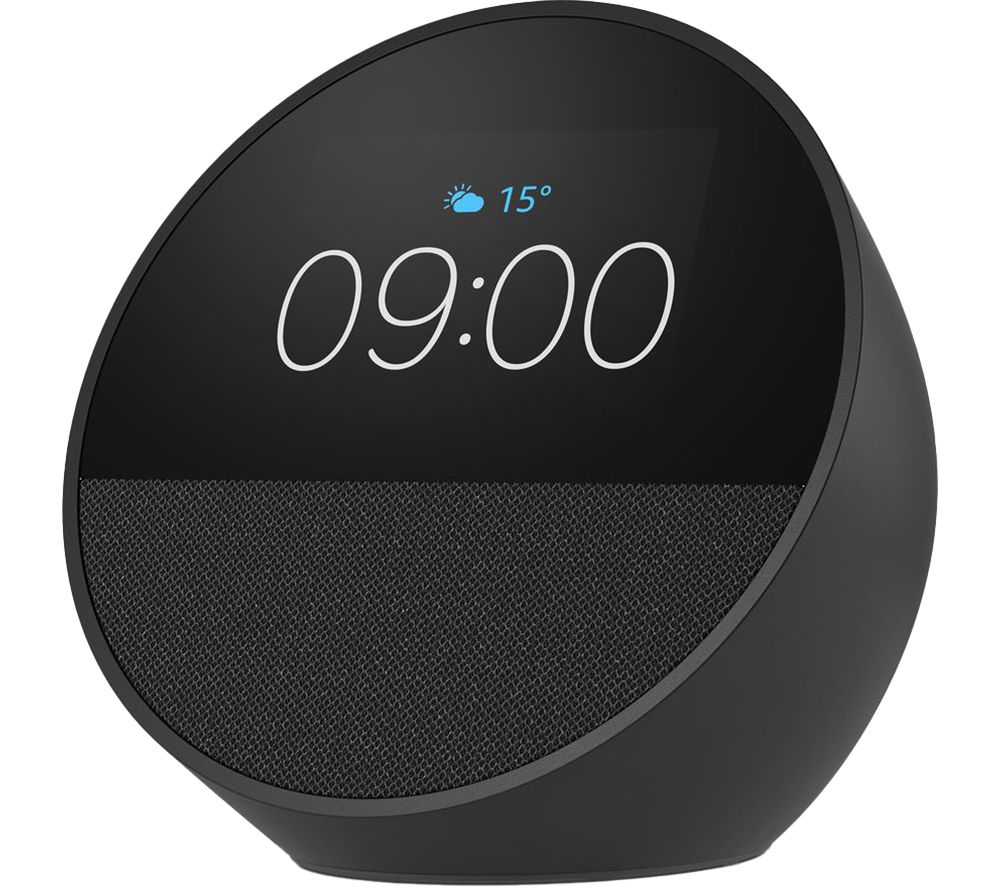 Echo Spot Smart Alarm Clock with Alexa - Black