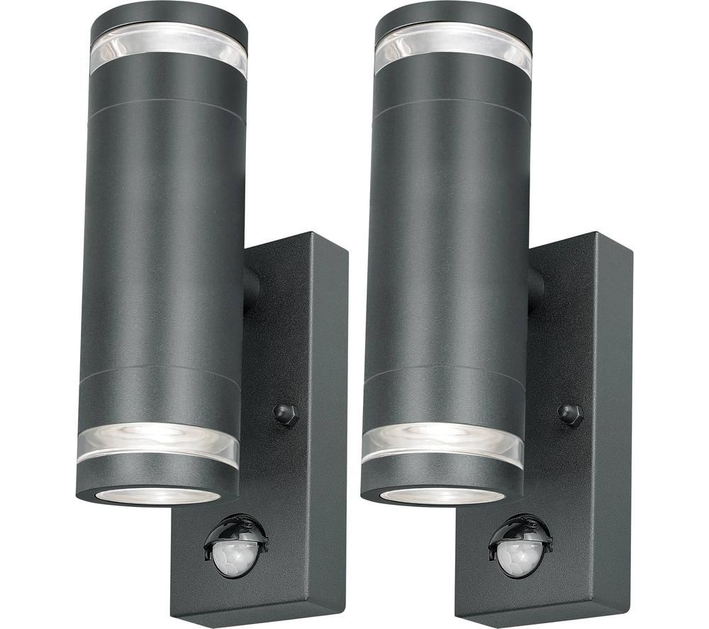 Marinus Range 4L2/2308 Smart LED Outdoor Wall Light - Anthracite, Twin Pack