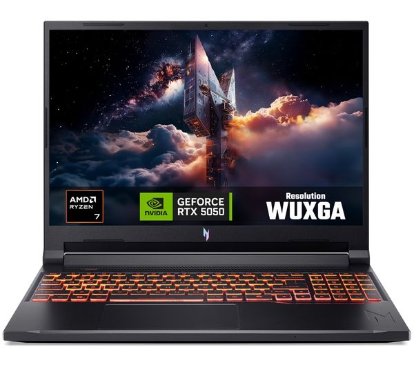 An image of ACER Nitro V 16 AI 16" Gaming Laptop - AMD Ryzen 7, RTX 5050, 512 GB SSD