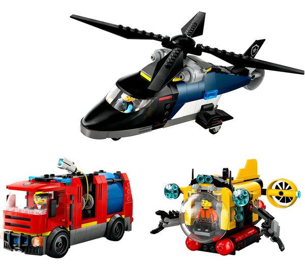 Lego City 60462 Helicopter Fire Engine Submarine Remix Set