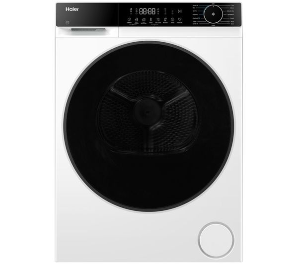 An image of HAIER X Series 5 Plus HD90 D357AU1-UK WiFi-enabled 9 kg Heat Pump Tumble Dryer - White