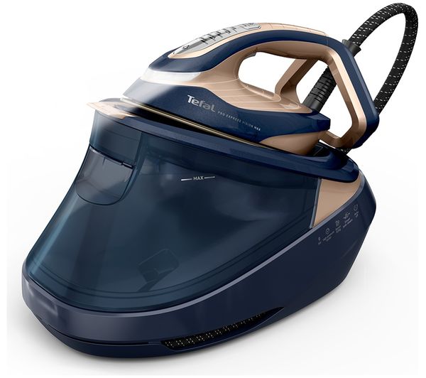 An image of TEFAL Pro Express Vision Max GV9910G0 Steam Generator Iron - Navy Blue & Gold