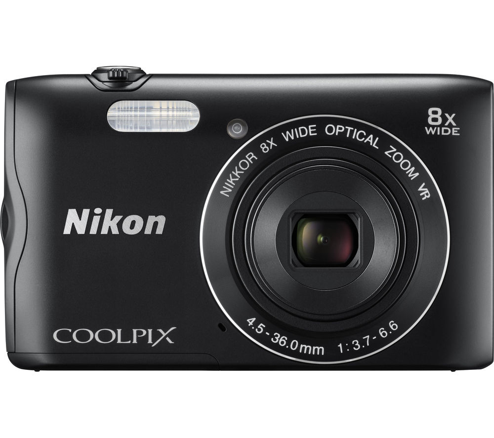 NIKON COOLPIX A300 Compact Camera – Black, Black