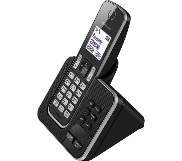 KXTGD620EB PANASONIC KXTGD620EB Cordless Phone Black Currys