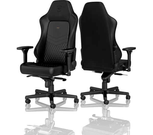 Buy NOBLECHAIRS HERO Real Leather Gaming Chair Black Free Delivery