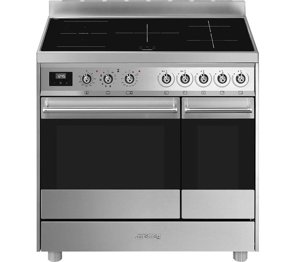Image of SMEG C92IPX9 90 cm Electric Induction Range Cooker - Stainless Steel