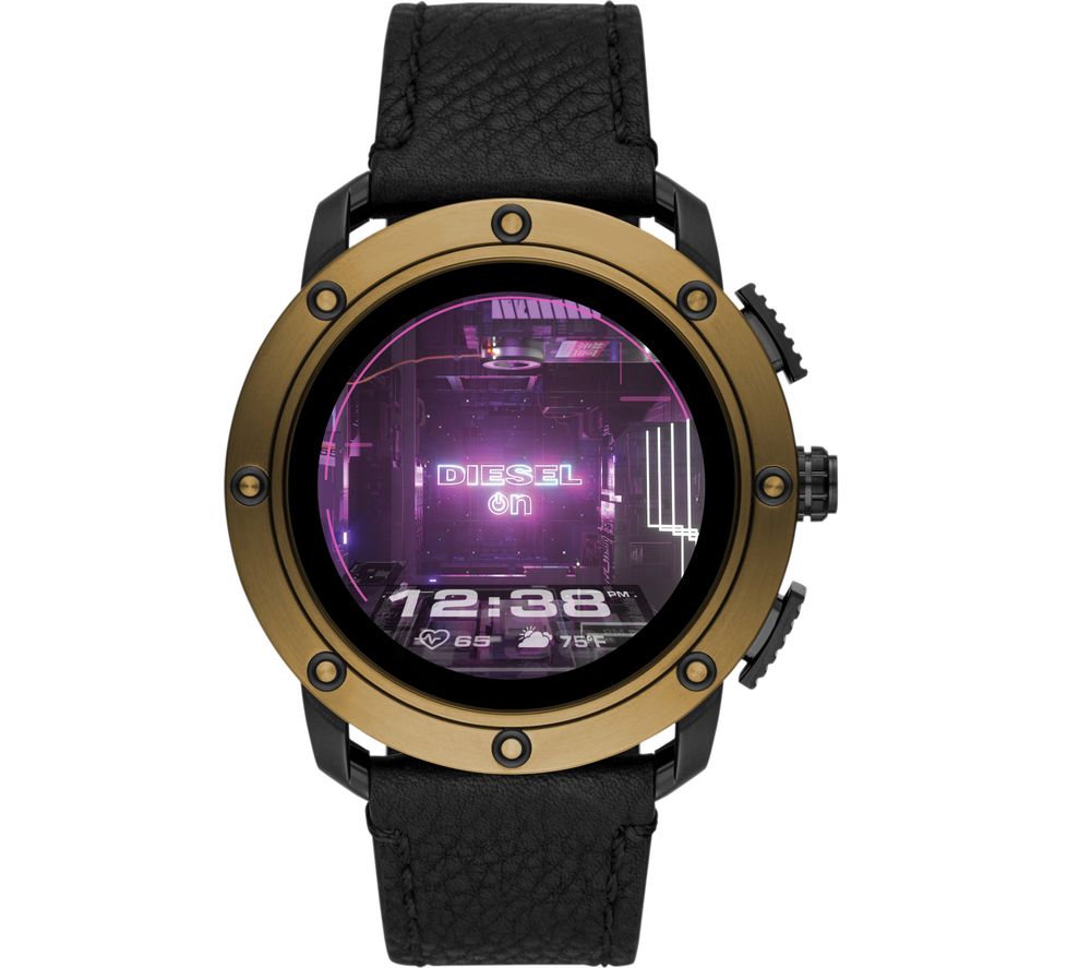 DIESEL AXIAL DZT2016 Smartwatch - Black & Brown, Leather Strap, Black