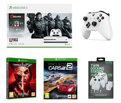 MICROSOFT Xbox One S, Gears 5 Special Edition, Tekken 7, Project Cars 2, Wireless Controller & Twin Docking Station Bundle