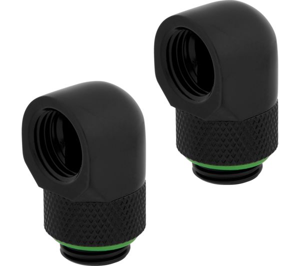 Corsair Hydro X Series Xf 90° Rotary Fitting Adapter G1 4 Black Pack Of 2