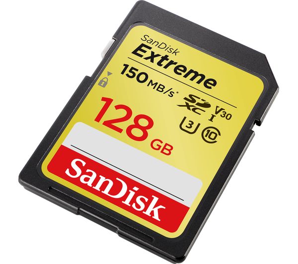 Image of SANDISK Extreme Class 10 SDXC Memory Card - 128 GB