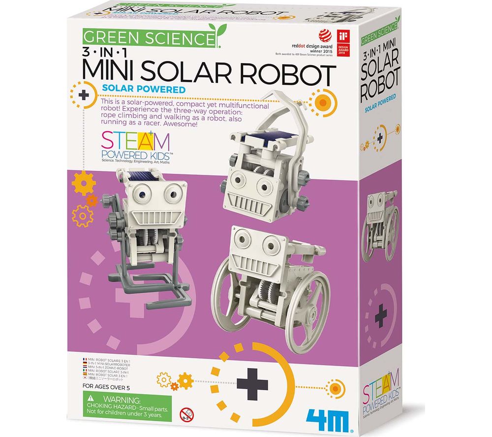 GREEN SCIENCE 3-in-1 Mini Solar Robot Science Kit, Green review