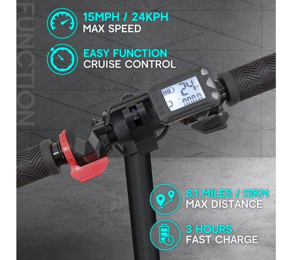 ZINC Flex Electric Folding Scooter - Black - ZC07856 - Currys Business