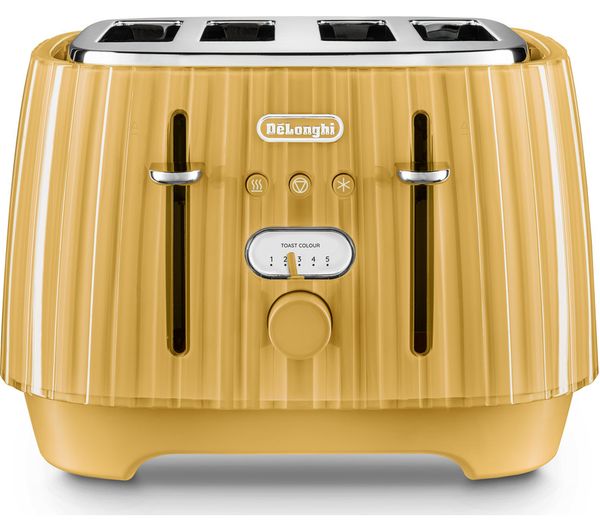 0230040015 DELONGHI Ballerina CTD4003.Y 4Slice Toaster Yellow