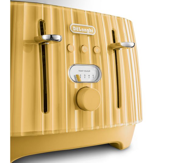 0230040015 DELONGHI Ballerina CTD4003.Y 4Slice Toaster Yellow