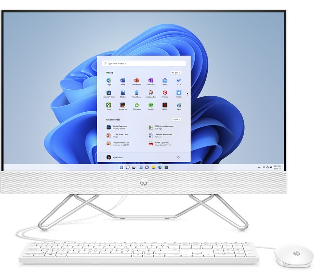 HP 27-cb1001na 27" All-in-One PC - AMD Ryzen 7, 512 GB SSD, White Fast ...