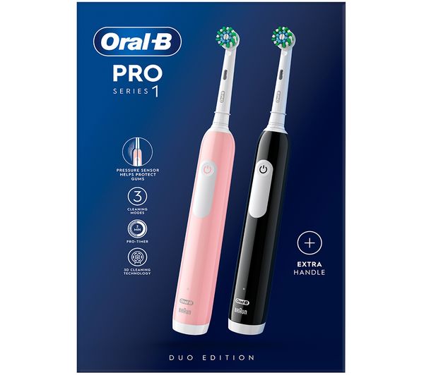 Oral B Pro 1 Cross Action Electric Toothbrush Twin Pack