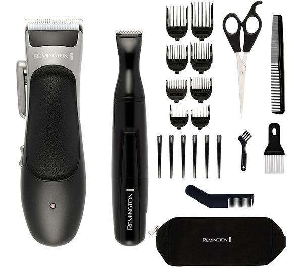REMINGTON Stylist HC367 Hair Clipper - Black & Silver