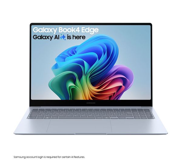 An image of SAMSUNG Galaxy Book4 Edge 16" Refurbished Laptop, Copilot+ PC - Snapdragon X Elite, 1 TB SSD, Sapphire Blue (Excellent Condition)