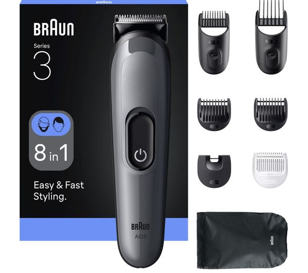 Braun All In One Series 3 Aio3540 8 In 1 Grooming Kit Grey