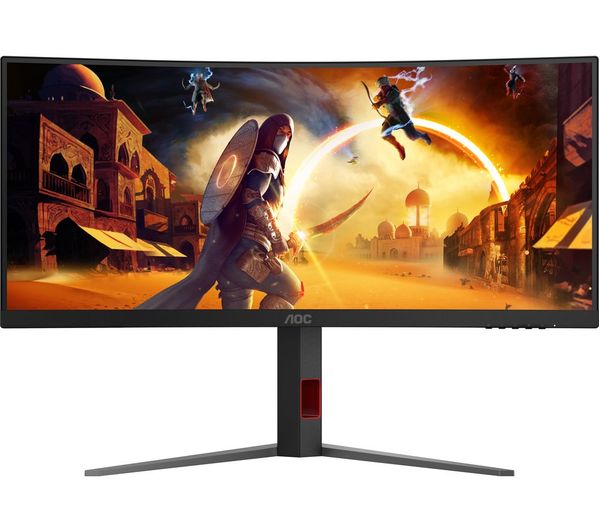 Aoc Cu34g4z Wide Quad Hd 34 Curved Va Gaming Monitor Black