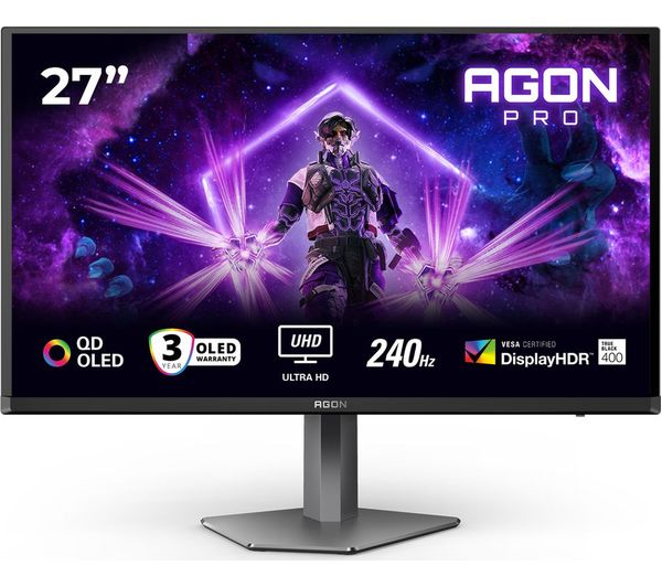 Aoc Agon Pro Ag276uzd 4k Ultra Hd 27 Quantum Dot Oled Gaming Monitor Black