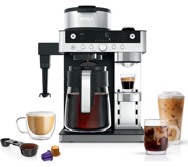 Ninja Prestige Dualbrew System Cfn802uk Pod Filter Coffee Machine Stainless Steel Black