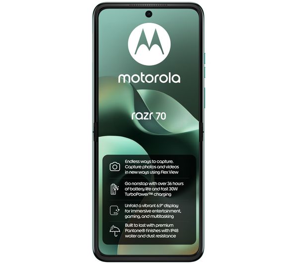 An image of MOTOROLA Razr 70 - 256 GB, Sporting Green