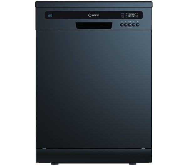 An image of INDESIT Push&Go IN2FE13CNO7BUK Full-size Dishwasher - Black