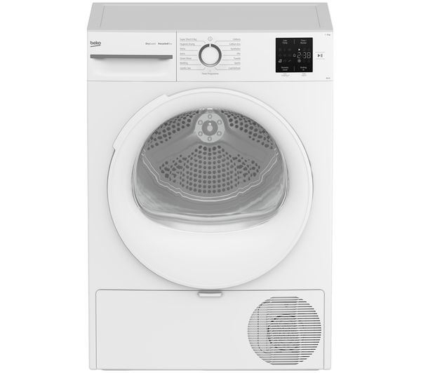 An image of BEKO b100 Dry Guard BM3T3822NNW 8 kg Heat Pump Tumble Dryer - White