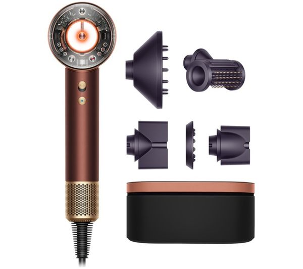 An image of DYSON Supersonic Nural Straight+Wavy Hair Dryer - Plum & Copper